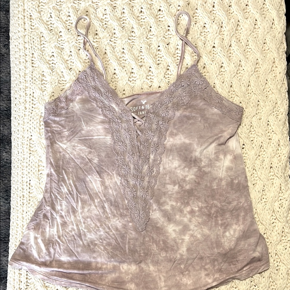 Lavender Tie-Dye Women's Top. American Eagle XS Soft and Sexy. NWOT